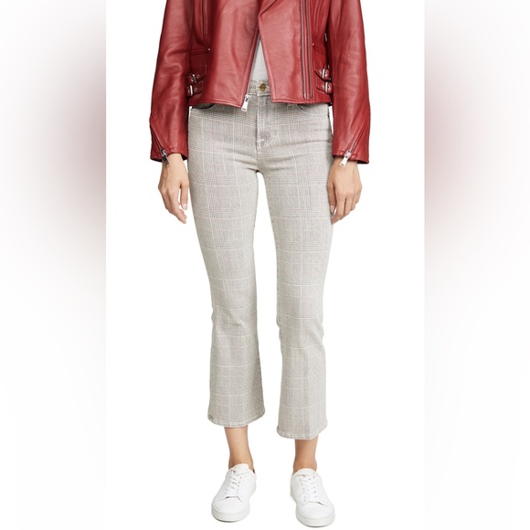 FRAME Le Crop Mini Boot Plaid Jeans Size 28 - Picture 5 of 7